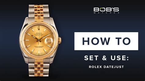 how to set time in rolex|rolex datejust set time.